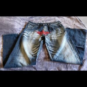 Used Bathing Ape jeans in very good condition. 
Waist 17
Length 42
Crotch 12